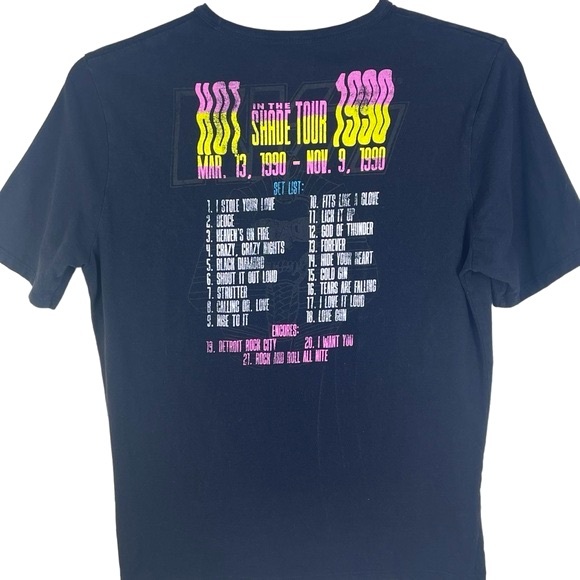 KISS Hot In The Shade Tour in 1990 Concert T Shirt Graphic Tee Size S/M - Picture 4 of 10